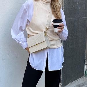 JW PEI Women's Mini Flap Crossbody Ivory